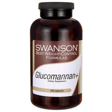 Глюкоманнан +, Glucomannan +, Swanson, 300 капсул