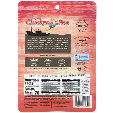 Chicken of the Sea, Дикий горбуша, перець, що тріснув, 2,5 унції (70 г)