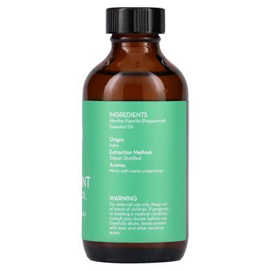 Pure Body Naturals, Эфирное масло, перечная мята, 120 мл (4 жидк. Унции)