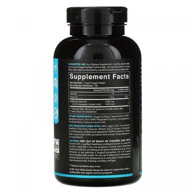 Conjugated linoleic acid 1250 mg 180 gelatin capsules