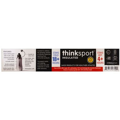 Thinksport, герметична спортивна ємність, зелена м'ята, Think, 25 унцій (750 мл)