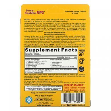 Пробиотики дофилус Jarrow Formulas (Jarro-Dophilus EPS) 15 капсул купить в Киеве и Украине
