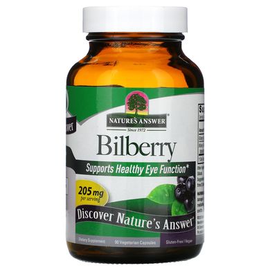 Стандартизований рослинний екстракт чорниці Nature's Answer (Bilberry) 205 мг 90 капсул