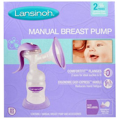 Ручний молоковідсмоктувач з аксесуарами Lansinoh (Manual Breast Pump) 1 шт