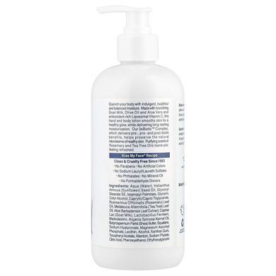 Kiss My Face, Hand and Body Lotion with Goat Milk, Rosemary and Tea Tree, 473 ml (16 fl. oz)