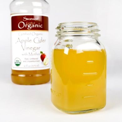 Сертифікований органічний яблучний оцет, Certified Organic Apple Cider Vinegar with Mother, Swanson, 473 мл