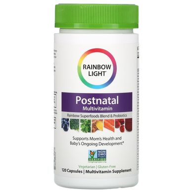Післяпологові мультивітаміни, Postnatal Multivitamin, Rainbow Light, 120 капсул
