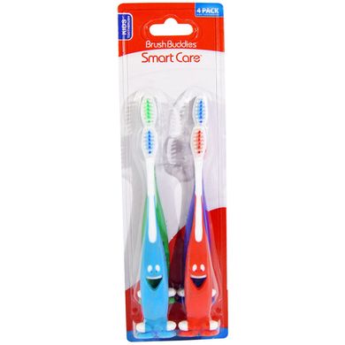 Smart Care, дитяча зубна щітка, Brush Buddies, 4 шт