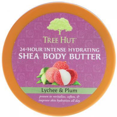 Shea Butter for Body for 24-hour Intense Hydration, Lychee and Plum, Tree Hut, 198 g