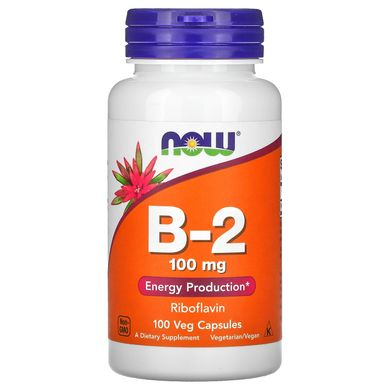 Рибофлавін вітамін В-2 Now Foods (Vitamin B-2 Riboflavin) 100 мг 100 капсул