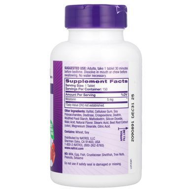 Natrol Melatonin Fast Dissolve 5 mg 150 tablets strawberry