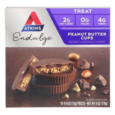 Арахісове масло в шоколадних чашечках Atkins (Peanut Butter) 5 упаковок