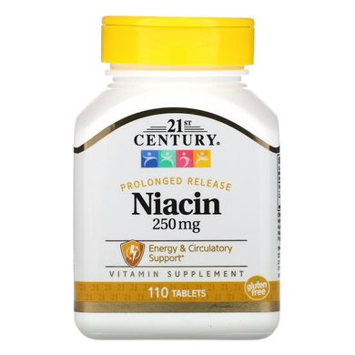 Вітамін В3 21st Century (Niacin) 250 мг 110 таблеток
