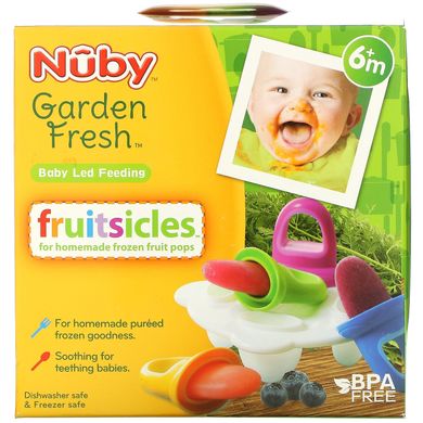 Форми для приготування морозива фрукти Nuby (Garden Fresh Fruitsicles) 4 шт