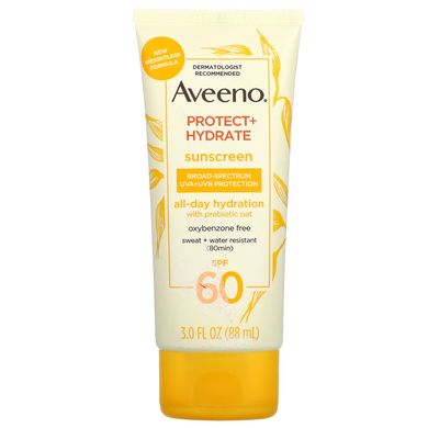 Aveeno, Protect + Hydrate, сонцезахисний крем, SPF 60, 3 рідкі унції (88 мл)