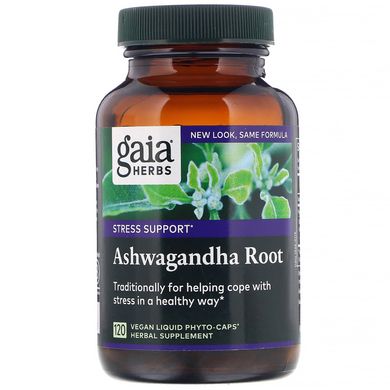 Корінь Ашвагандха Gaia Herbs (Ashwagandha root) 350 мг 120 капсул
