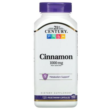 Кориця 21st Century (Cinnamon) 500 мг 120 капсул