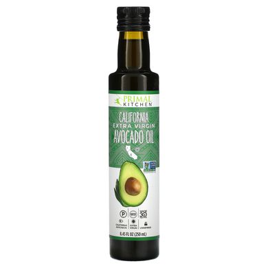 Primal Kitchen, нерафінована олія найвищої якості з каліфорнійського авокадо, 250 мл (8,45 рідк. унцій)