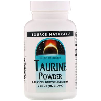Порошок таурина, Taurine Powder, Source Naturals, 3.53 унций (100 г) купить в Киеве и Украине
