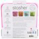 Reusable silicone container for food, convenient size for sandwiches, medium, raspberry, 450 ml.