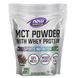 MCT в порошку з сироватковим протеїном шоколадний мокко Now Foods (MCT Powder with Whey Protein) 454 г фото