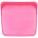 Reusable silicone container for food, convenient size for sandwiches, medium, raspberry, 450 ml.