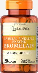 Бромелайн, Bromelain, Puritan's Pride, 250 мг, 120 таблеток купить в Киеве и Украине