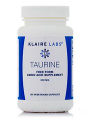 Таурин Klaire Labs (Taurine) 500 мг 100 вегетарианских капсул купить в Киеве и Украине