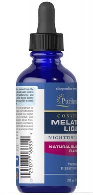 Sublingual Melatonin with Natural Black Cherry Flavor, Puritans Pride, 1 mg, 59 ml