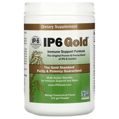 IP-6 International, IP6 Gold, формула для імунної підтримки в порошку, маракуйя манго, 412 г