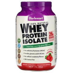 Ізолят сироваткового протеїну полуниця 100% натуральний Bluebonnet Nutrition (Whey Protein Isolate) 924 г