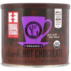 Органічний темний гарячий шоколад, Equal Exchange, 340 г