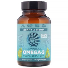 Омега-3, ДГК + ЕПК для веганів, Sunwarrior, 60 веганських м'який таблеток