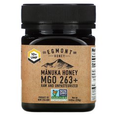 Egmont Honey, Мед манука, сирий та непастеризований, MGO 263+, 8,82 унції (250 г)