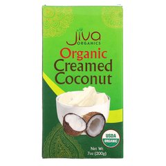 Органический кокосовый орех, Organic Creamed Coconut, Jiva Organics, 200 г купить в Киеве и Украине