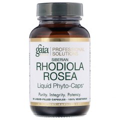 Родіола рожева, Gaia Herbs Professional Solutions, 60 капсул, заповнених рідиною