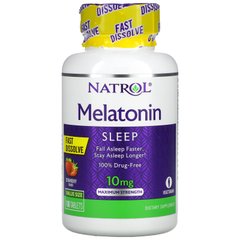 Мелатонин быстрое растворение максимальная сила клубника Natrol (Melatonin Sleep) 10 мг 100 таблеток купить в Киеве и Украине