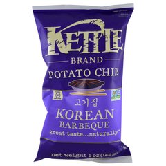 Картопляні чіпси, корейське барбекю, Kettle Foods, 5 унцій (142 г)