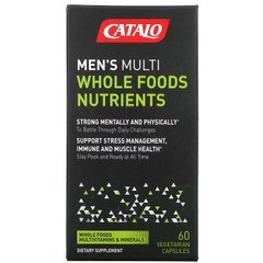 Catalo Naturals, Men's Multi, мультивітаміни з цільнохарчової поживної суміші для чоловіків, 60 вегетаріанських капсул
