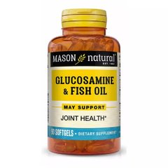 Глюкозамін і риб'ячий жир Mason Natural (Glucosamine & Fish Oil) 90 гелевих капсул