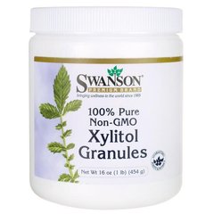 100% чистые гранулы ксилита без ГМО, 100% Pure Non-GMO Xylitol Granules, Swanson, 454 грам купить в Киеве и Украине