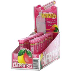 Zipfizz, Суміш здорової спортивної енергії з вітаміном B12, рожевий лимонад, 20 тюбиків, по 0,39 унції (11 г) кожна