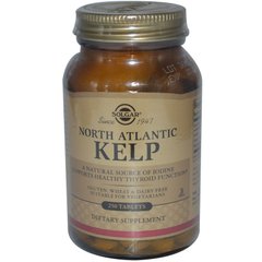 Североатлантические водоросли Solgar (North Atlantic Kelp) 250 таблеток купить в Киеве и Украине