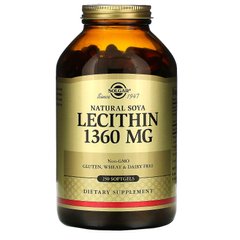 Лецитин Solgar (Lecithin) 1360 мг 250 капсул купить в Киеве и Украине
