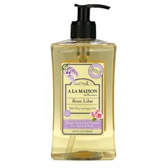 Рідке мило для рук і тіла A La Maison de Provence (Hand and Body Liquid Soap Rose Lilac) 500 мл рожевий бузок