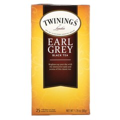 Класичний чай "Ерл Грей", Twinings, 25 пакетиків, 176 унцій (50 г)