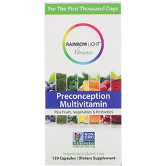 Мультивітаміни, Vibrance, Preconception Multivitamin, Rainbow Light, 120 капсул