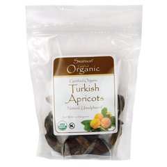 Сертифіковані органічні турецькі абрикоси, Certified Orгanic Turkish Apricots, Unsulphured, Swanson, 326 г