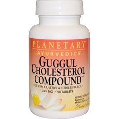 Guggul Cholesterol Compound (склад з гуггул проти холестерину), Planetary Herbals, 375 мг, 90 таблеток
