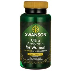 Ультра пробіотик для жінок, Ultra Probiotic for Women, Swanson, 25 мільярд КУО, 60 капсул